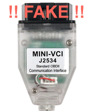 J2534 Mini VCI fake garbage adapter